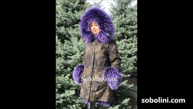 New 2019, стильная парка с фиолетовым цветом , модный цвет наступающей зимы! смотреть онлайн