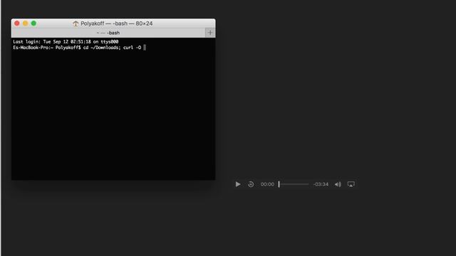 Как скачать файл через terminal mac OS смотреть онлайн