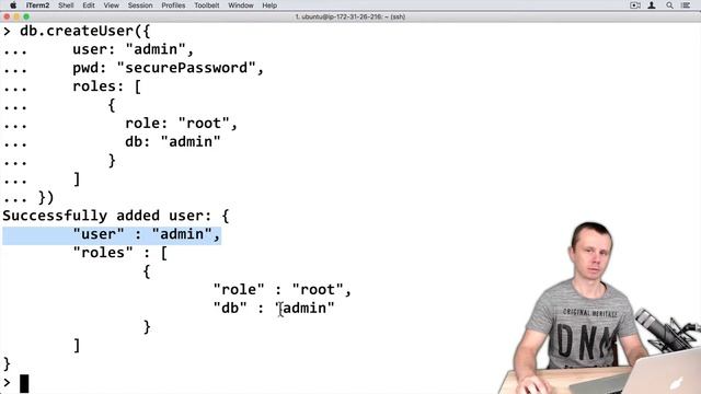 Installing MongoDB on the VPS server: 06 - Create MongoDB Admin user смотреть онлайн