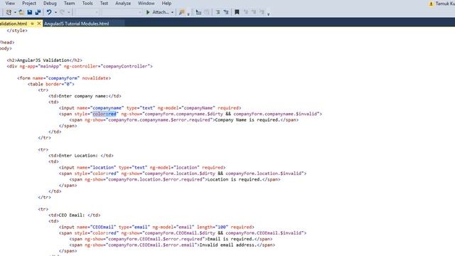 AngularJS Tutorial 6 | AngularJS Validation | AngularJS Module смотреть онлайн