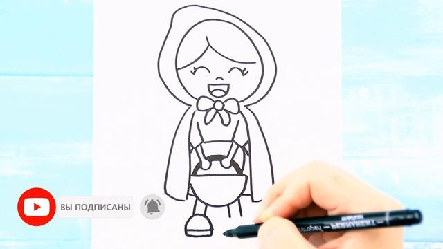 Как нарисовать КРАСНУЮ ШАПОЧКУ / Мультик раскраска для детей / Раскрась Ка смотреть онлайн