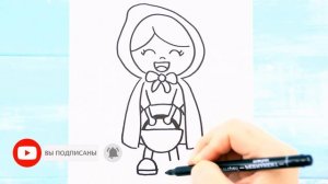 Как нарисовать КРАСНУЮ ШАПОЧКУ / Мультик раскраска для детей /  Раскрась Ка