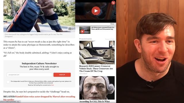 Chris Hemsworth’s Body Double Reveals He’s Struggling To Keep Up With Thor Actor’s Size