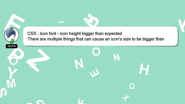 CSS : Icon font - icon height bigger than expected смотреть онлайн