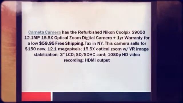 Nikon Coolpix S9050 12.1MP 15.5X Digital Camera (REFURB) $59 смотреть онлайн