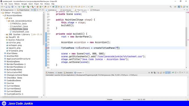 Accordion | JavaFX GUI Tutorial for Beginners смотреть онлайн