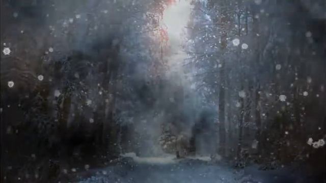 Видеофон снежный сказочный лес окутанный завесой Videophone Snow Fairy Forest Shrouded In A Veil