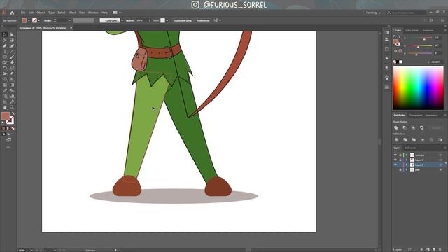 Персонаж лучник в Adobe Illustrator | Неистовый щавель смотреть онлайн