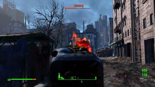 Fallout 4- Swan Boss Fight "Furious Power Fist" смотреть онлайн