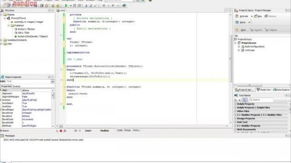 Процедуры и функции в Delphi (function, procedure)