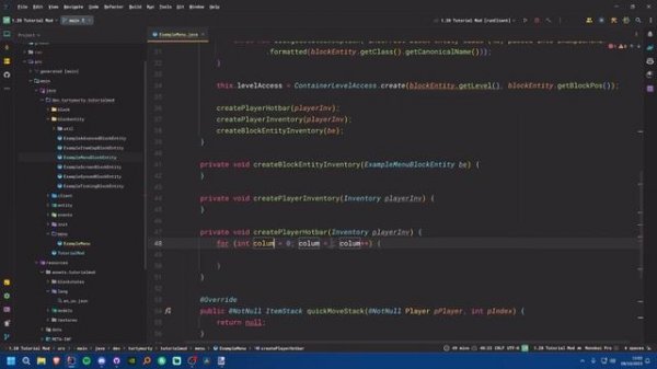1.20 Minecraft Forge Modding Tutorial - Block Entity Menus