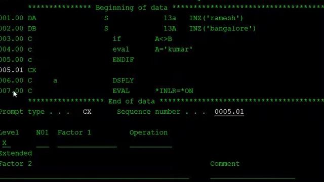 IF STATEMENT IN RPGLE смотреть онлайн