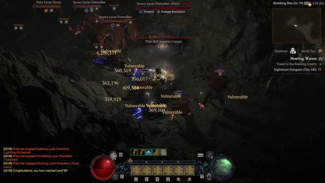 Diablo 4 HARDCORE Season 3 - Lightning Storm Druid - Nightmare Dungeon 100 Easy Clear смотреть онлайн