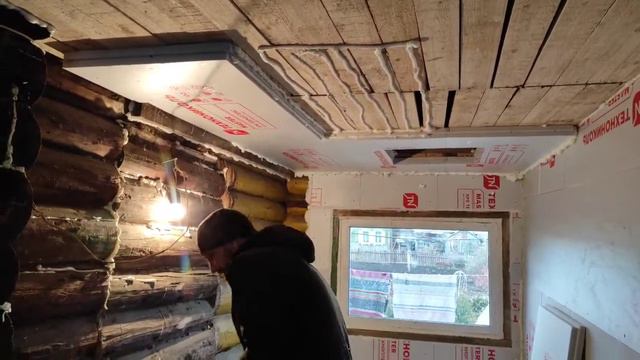 Утепление потолка в котельной/13.10.2021