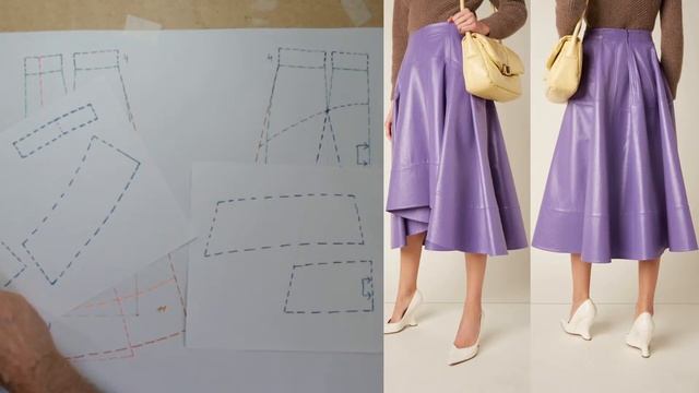 моделируем юбку modelado de falda #курсыкройкиишитья #diseño. смотреть онлайн