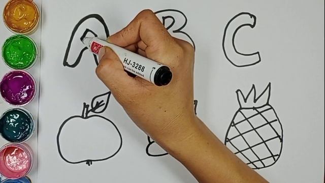 Bolalar uchun mevalar rasm chizish / Рисование фруктов для детей / Drawing fruits for children смотреть онлайн