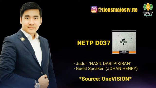 NETP D037 - HASIL DARI PIKIRAN (JOHAN HENRY) | Tiens Indonesia смотреть онлайн