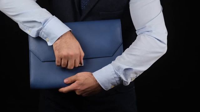 Папка из сафьяна синего цвета