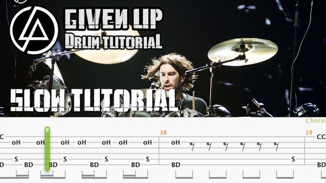 Linkin Park - Given Up (Drum Tutorial) with Slow vertion смотреть онлайн