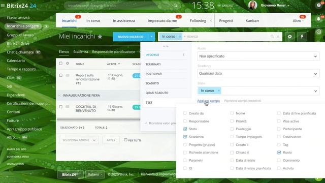 Bitrix24 | Filtri negli incarichi смотреть онлайн