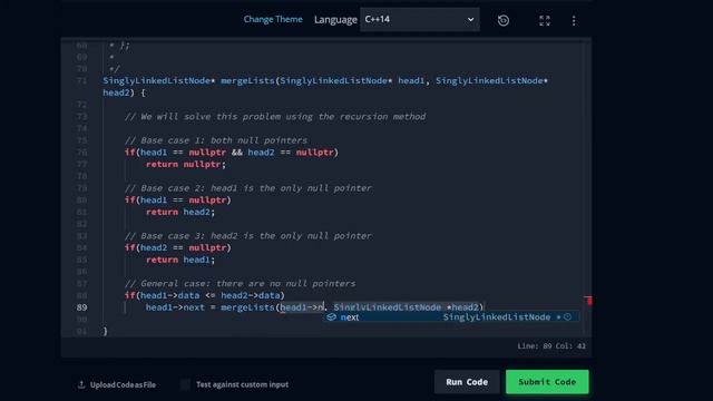 HackerRank C++ Solution – Merge two sorted linked lists (Recursive solution!) смотреть онлайн
