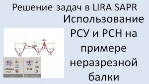 Lira Sapr Использование РСУ и РСН при расчёте неразрезной балки