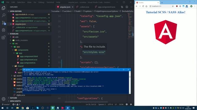 ✔️ Angular | SASS / SCSS Alias | Parte 16 | Curso Básico | Tutorial ✔️ смотреть онлайн