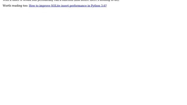 SQLite and Python: commit once every 10 seconds maximum, and not after every client request смотреть онлайн