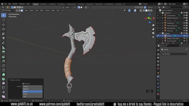 Axe - Detailed Game Objects - P16 - Unwrapping Tips смотреть онлайн