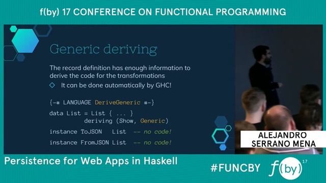 F(by) 2017. Alejandro Serrano Mena - Persistence for Web Apps in Haskell. смотреть онлайн