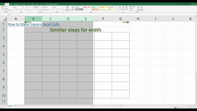 Square Cells in Excel смотреть онлайн