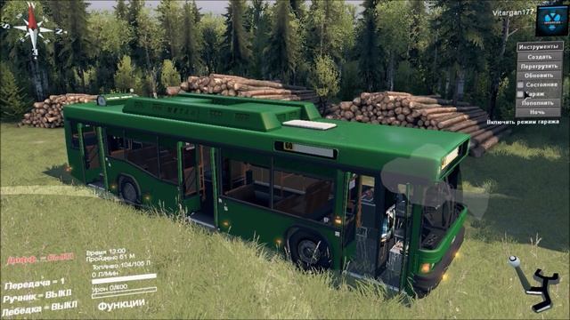 Spin Tires МаЗ 103.065 Автобус смотреть онлайн