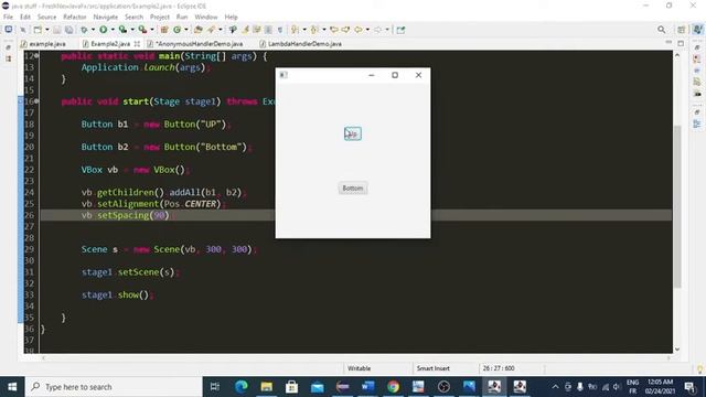 VBox with event Handling l JavaFX( IHM ) смотреть онлайн