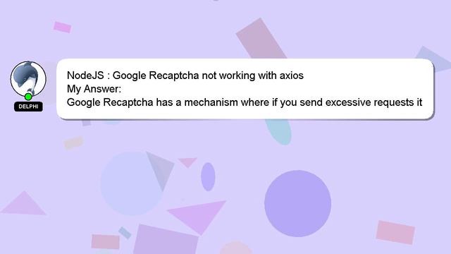 NodeJS : Google Recaptcha not working with axios смотреть онлайн