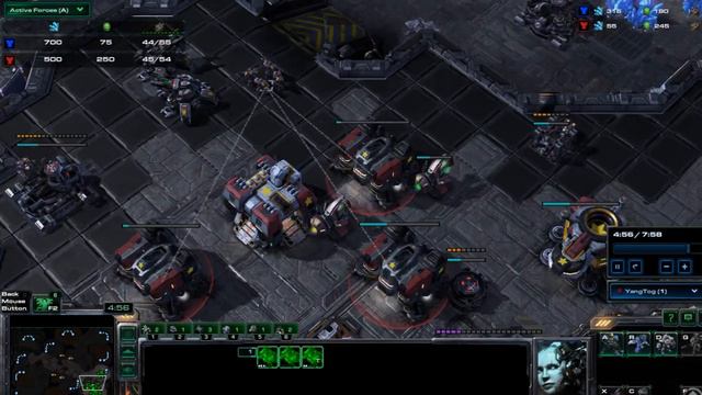 Starcraft 2 Two Base Siege Tank Push 7 mins GG (How to beat Elite AI) TvT смотреть онлайн