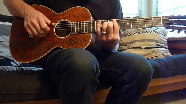 1930's Supertone Parlor Guitar. Restored.