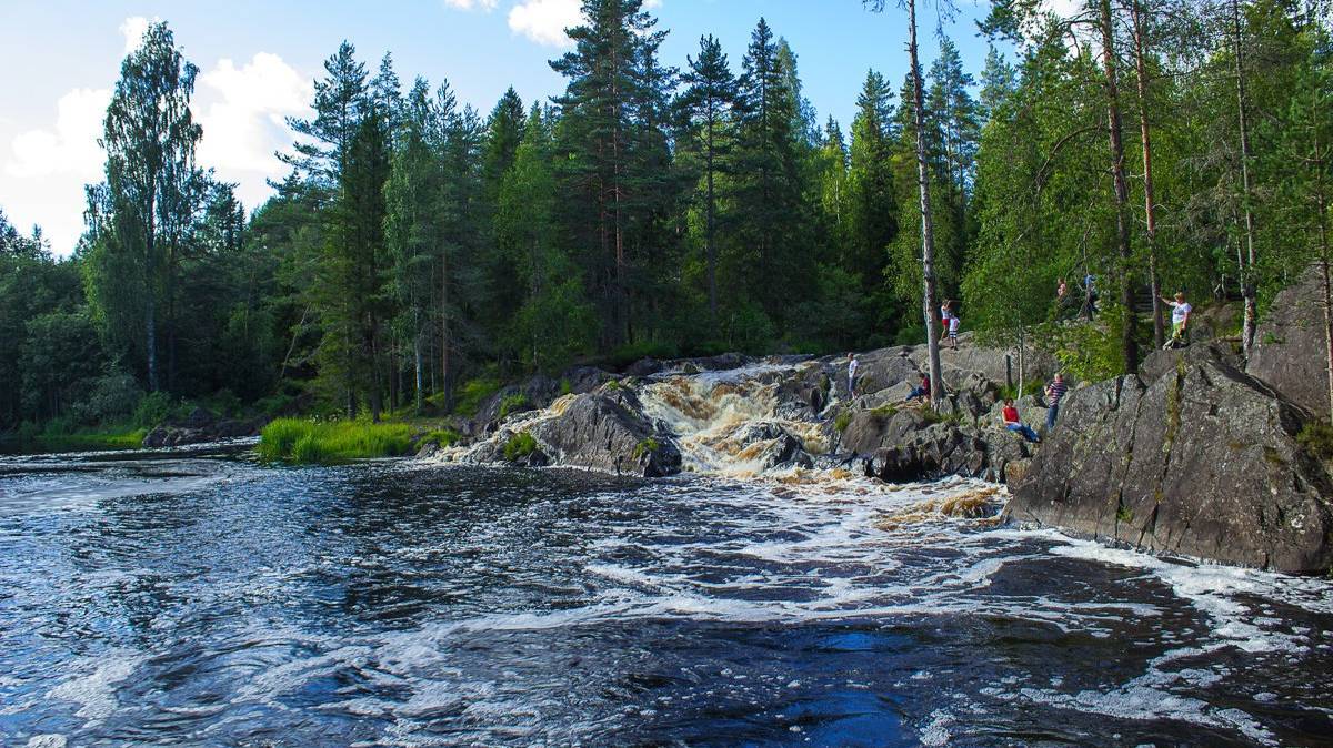Карелия. Водопады Ахвенкоски смотреть онлайн