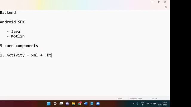 ANDROID with KOTLIN tutorials || Demo - 2 || by Mr. Chary On 05-07-2022 @9PM IST смотреть онлайн