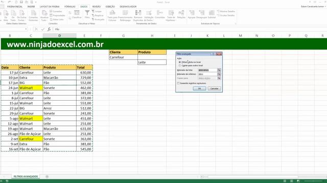 Filtro Avançado no Excel 2013, 2010, 2007 смотреть онлайн