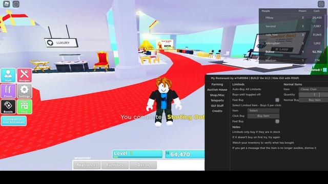 Roblox My Restaurant Script | Autofarm Cash and Xp | Auto buy & more *PASTEBIN 2022* смотреть онлайн