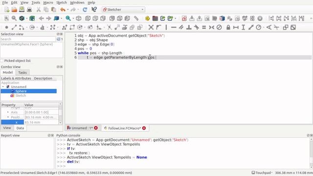 FreeCAD: Python Macro - Follow Path. Animate a body along a b-spline curve learn programming and CA смотреть онлайн