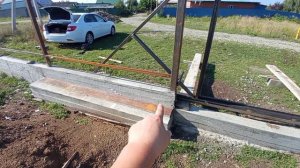 консольные ворота. как сделать откатные ворота. калитка.