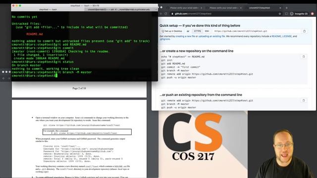 COS 217 Fall 2020 Lecture 2 Supplement - A0 Git Walkthrough смотреть онлайн