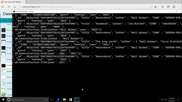 ITC2203132017NOSQLQueries смотреть онлайн