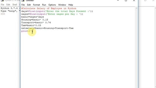 Calculate Salary of Employee in Python смотреть онлайн
