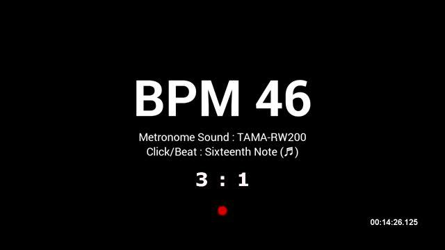 Metronome BPM 46 / TAMA-RW200 / 16th