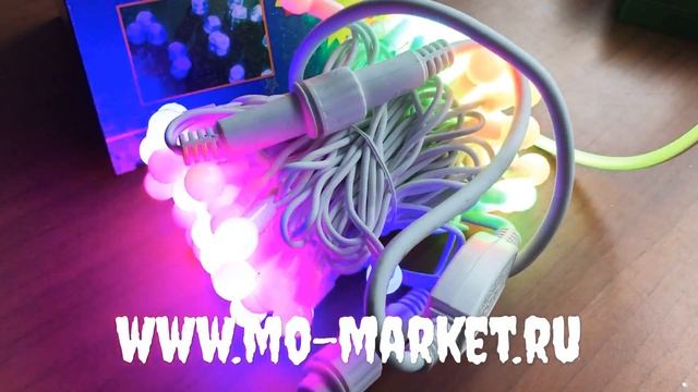 Лампочки-гирлянды 6 цветов. Супер-декор на Новый год. Подходят для улицы смотреть онлайн