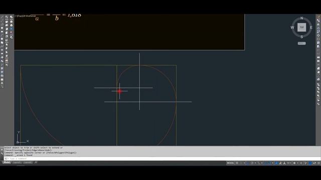 How to Draw Golden Spiral with Autocad смотреть онлайн