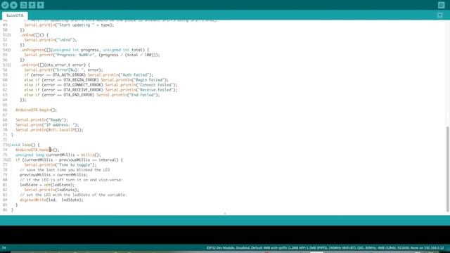 Flashing the Esp-32 Using the Arduino Basic OTA Sketch смотреть онлайн