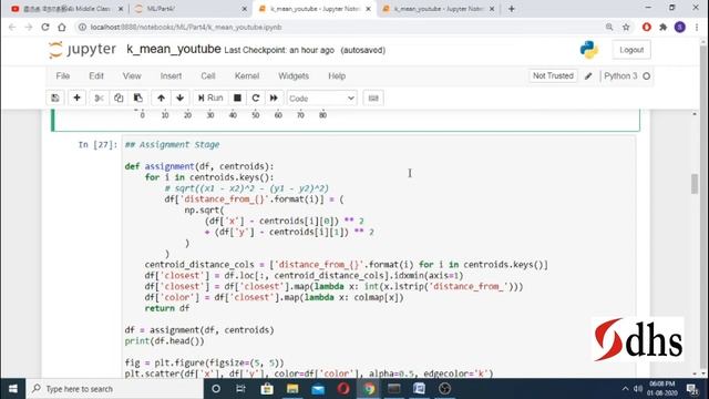 Machine Learning | Part 4 - K Mean Clustering | Python Code | DHS Informatics смотреть онлайн